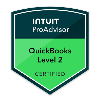QuickBooks Level 2 Certified Badge BADGE-INTUIT-PROADVISOR-QUICKBOOKS-LEVEL-2
